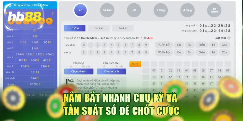 Nắm bắt nhanh chu kỳ và tần suất số để chốt cược